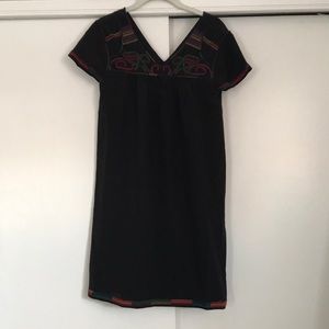 Madewell Silk Embroidered Dress